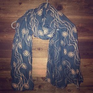 Blue flower Scarf
